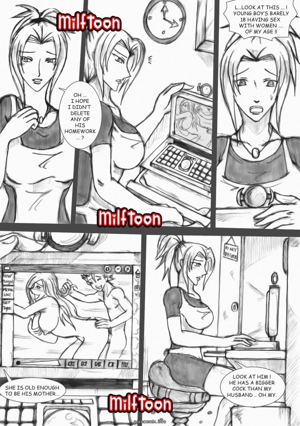 milftoon 抵抗 ママ page 1