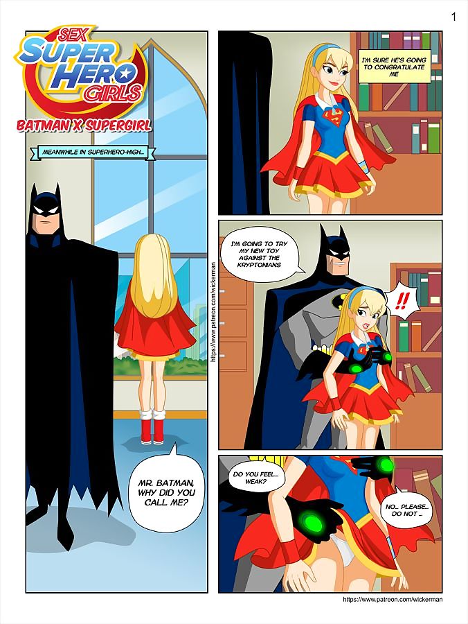 باتمان x الفتاة الخارقة الجنس سوبر بطل البنات page 1