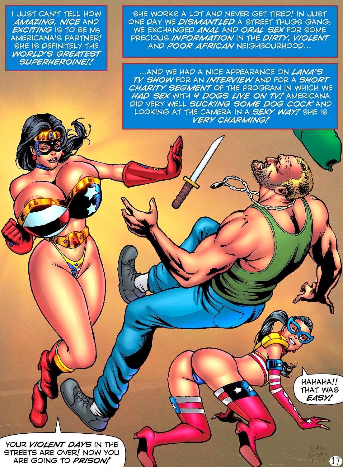 Ms Americana & Wonder Girl Dildo Fever Anal page 1