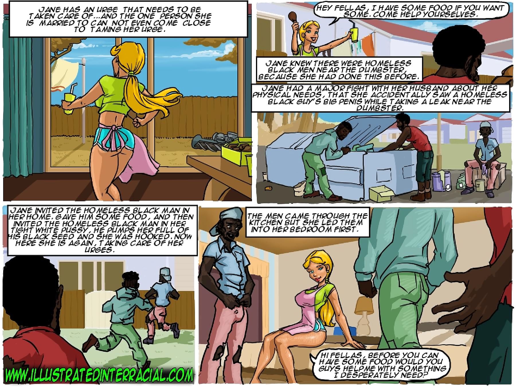 Illustrated interracial- Horny Little Jane page 1
