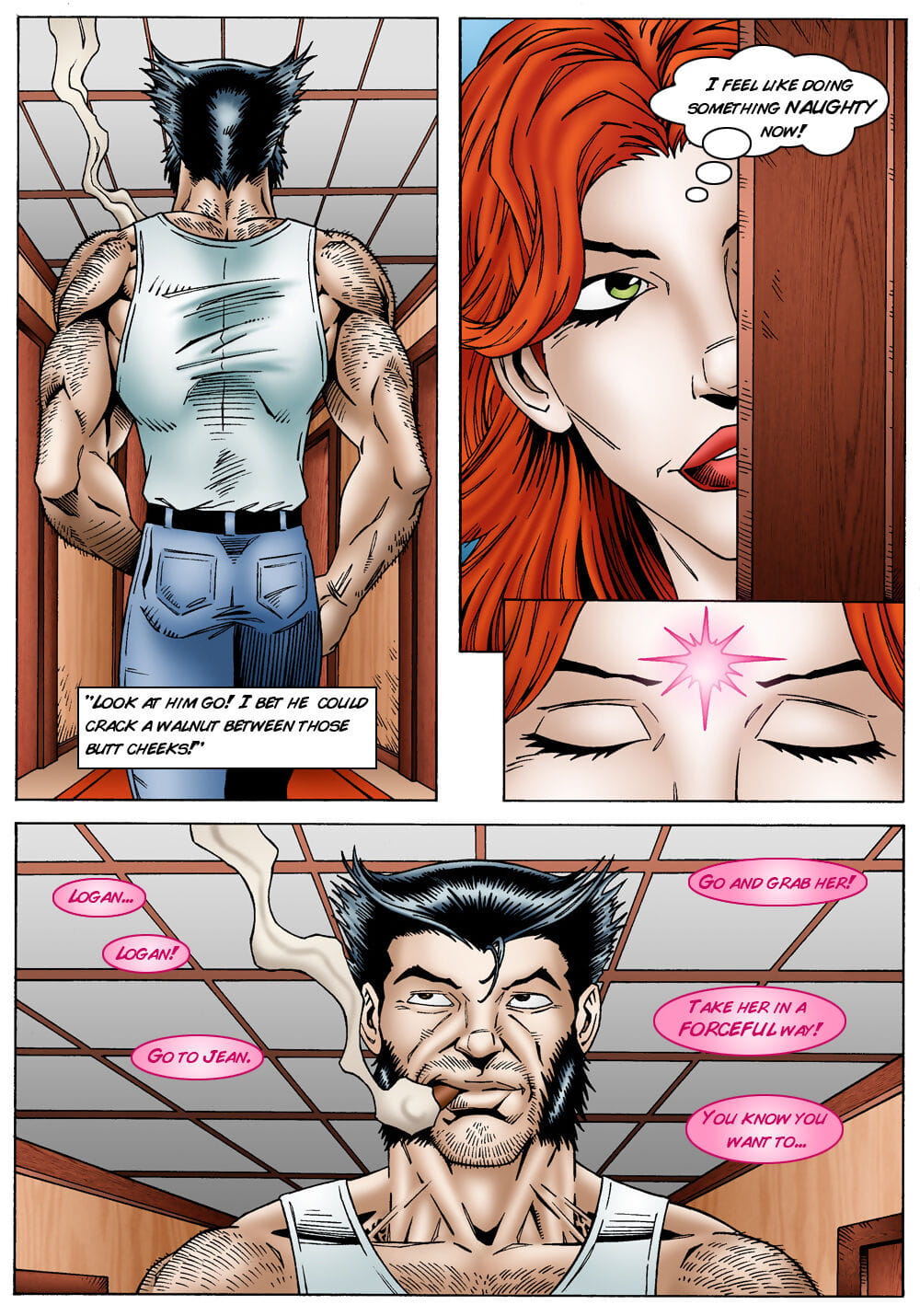 Jean Gris cheats sur Scott Les étés :Par: putain Logan leandro comics page 1