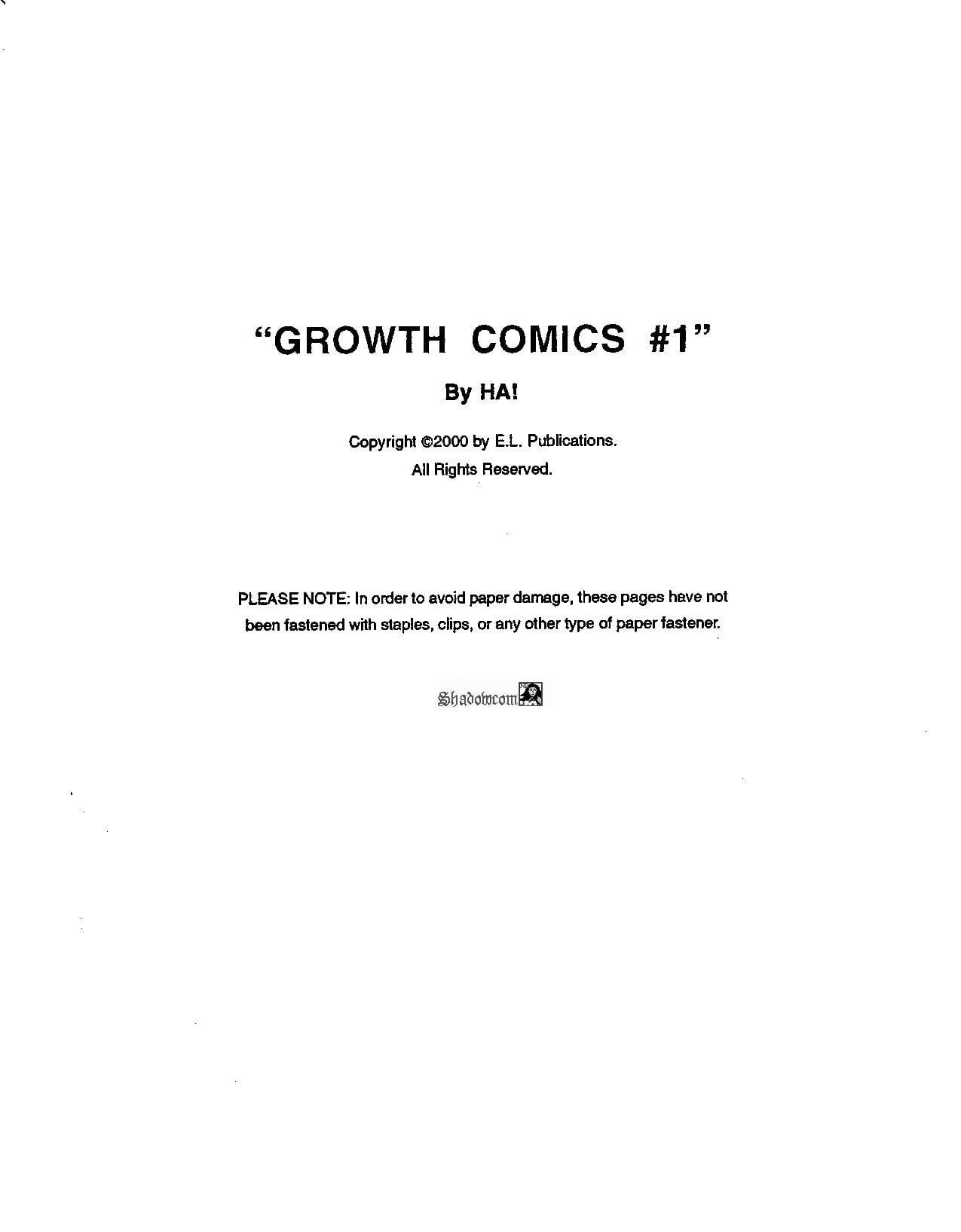 Growth Comics #1 Illustrated comic-story #1 page 1