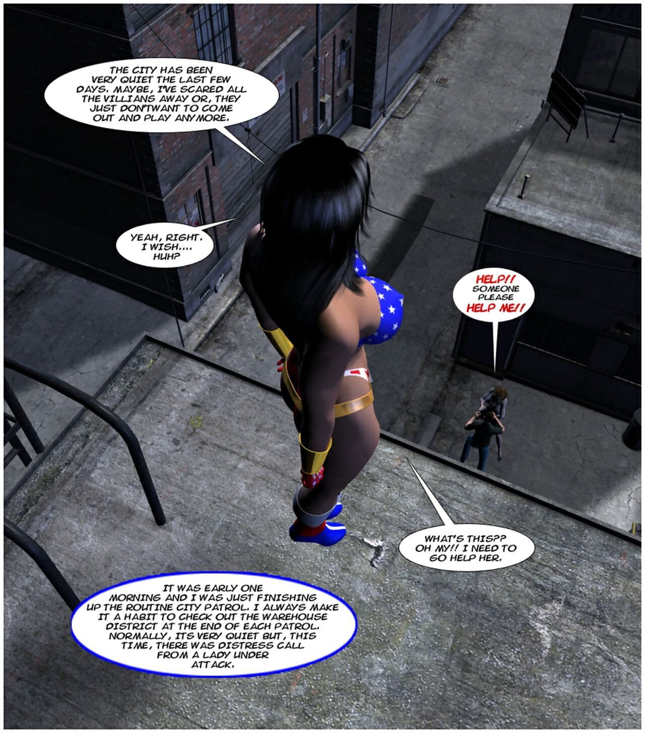 American Amazon - Simple Shorts: The Alleyway page 1